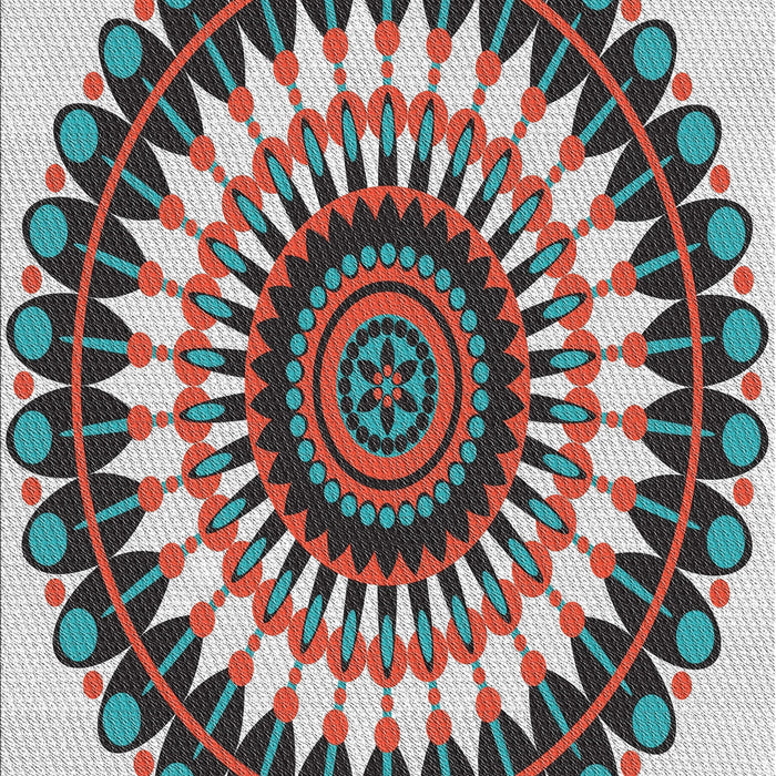 Patterned Light Steel Blue Novelty Rug, pat1910