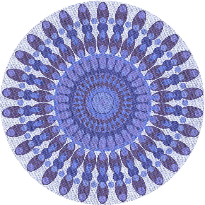 Square Patterned Slate Blue Rug, pat1911blu