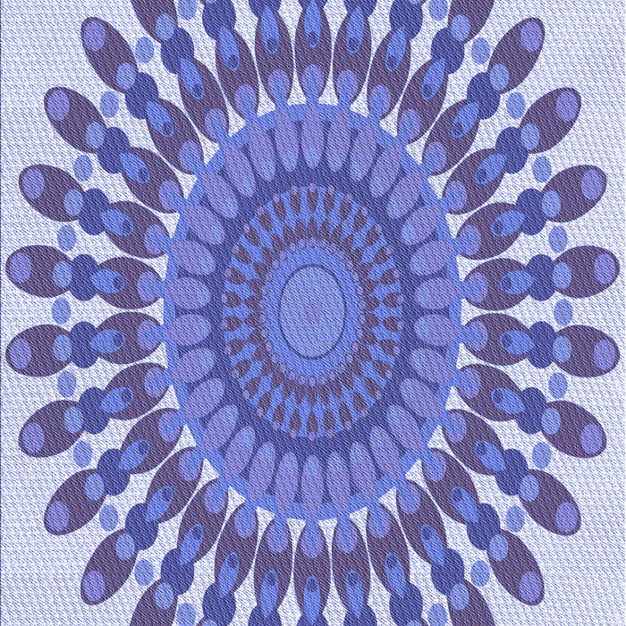 Machine Washable Transitional Slate Blue Rug, wshpat1911blu