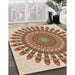 Machine Washable Transitional Red Rug in a Family Room, wshpat1911brn