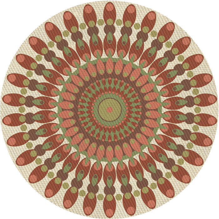 Square Patterned Red Rug, pat1911brn