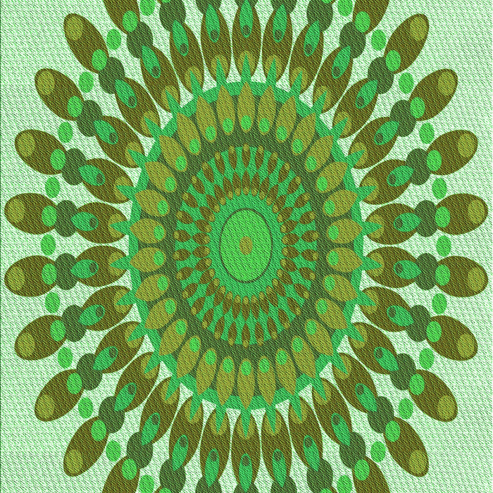 Patterned Dark Lime Green Rug, pat1911grn