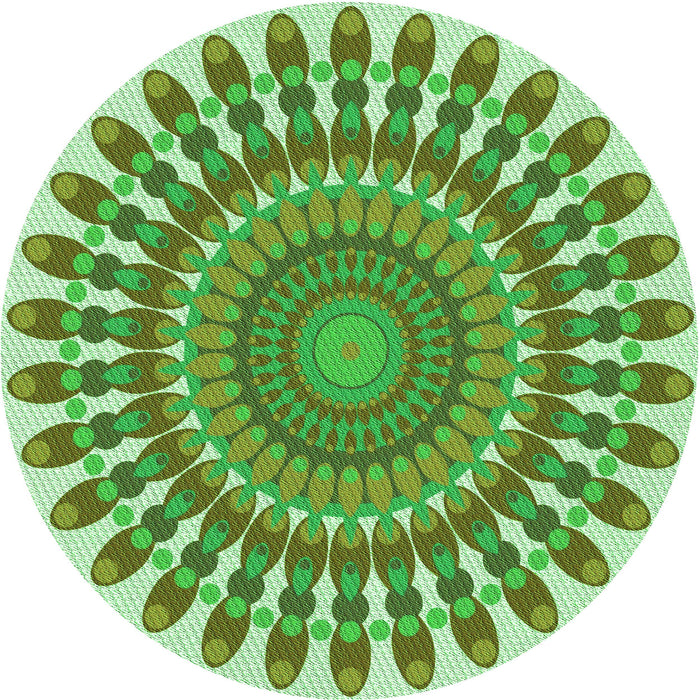 Square Patterned Dark Lime Green Rug, pat1911grn