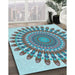 Machine Washable Transitional Blue Rug in a Family Room, wshpat1911lblu