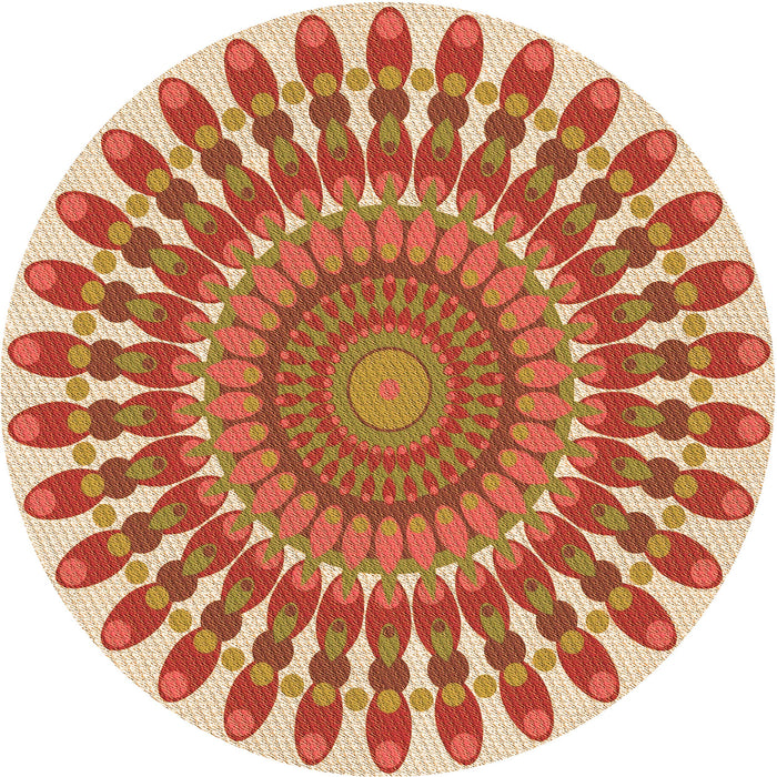 Square Patterned Yellow Rug, pat1911org