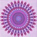 Round Patterned Crimson Purple Rug, pat1911pur