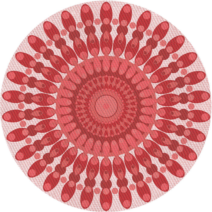 Square Patterned Pastel Pink Rug, pat1911rd