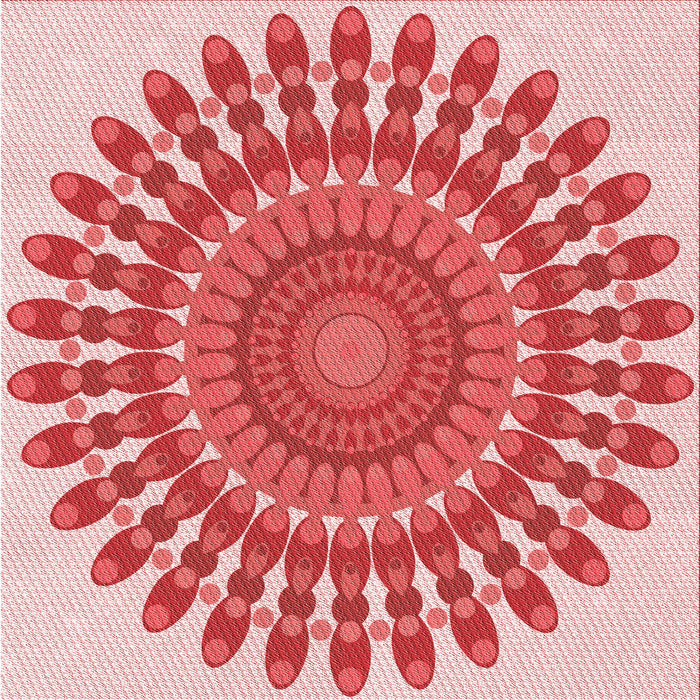 Round Machine Washable Transitional Pastel Pink Rug, wshpat1911rd