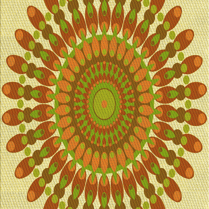 Patterned Chrome Gold Yellow Rug, pat1911yw