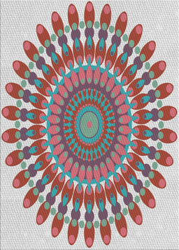 Machine Washable Transitional Cherry Red Rug, wshpat1911