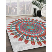Patterned Cherry Red Novelty Rug, pat1911