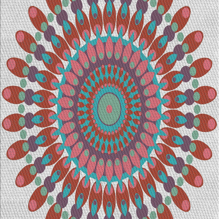 Patterned Cherry Red Novelty Rug, pat1911