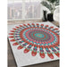 Patterned Cherry Red Novelty Rug in Family Room, pat1911