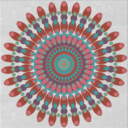 Sideview of Machine Washable Transitional Cherry Red Rug, wshpat1911