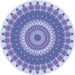 Square Machine Washable Transitional Periwinkle Purple Rug in a Living Room, wshpat1912blu