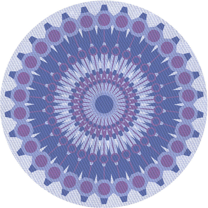 Square Patterned Periwinkle Purple Rug, pat1912blu