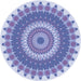 Square Patterned Periwinkle Purple Rug, pat1912blu