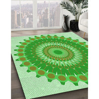 Patterned Jade Green Rug, pat1912grn