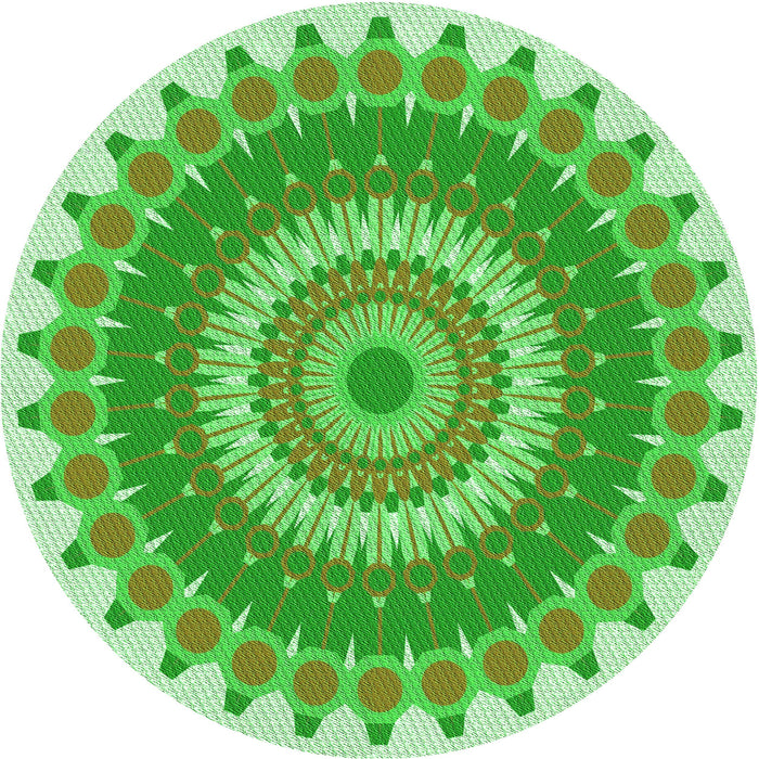 Square Machine Washable Transitional Jade Green Rug in a Living Room, wshpat1912grn