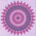 Round Patterned Orchid Purple Rug, pat1912pur