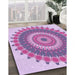 Machine Washable Transitional Orchid Purple Rug in a Family Room, wshpat1912pur