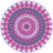Square Patterned Orchid Purple Rug, pat1912pur