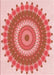 Patterned Pastel Pink Rug, pat1912rd
