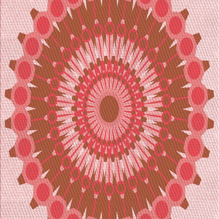 Patterned Pastel Pink Rug, pat1912rd
