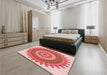 Patterned Pastel Pink Rug in a Bedroom, pat1912rd
