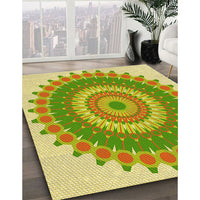 Patterned Green Rug, pat1912yw