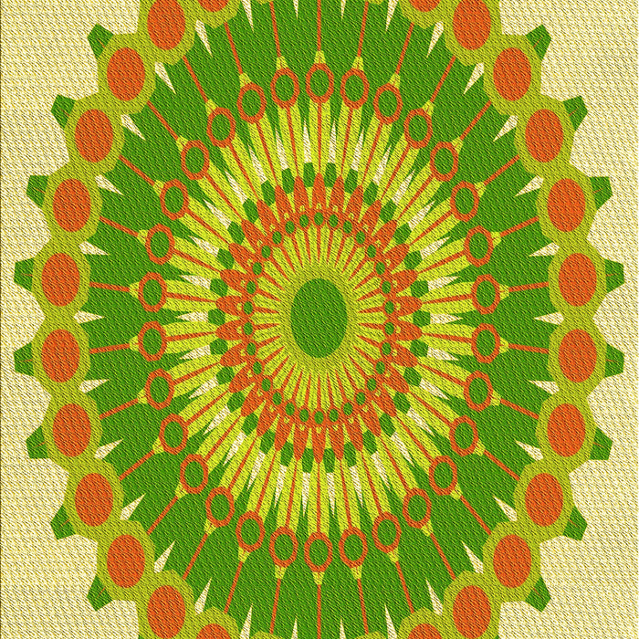 Machine Washable Transitional Green Rug, wshpat1912yw