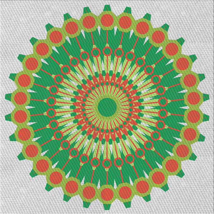 Square Patterned Brown Novelty Rug, pat1912