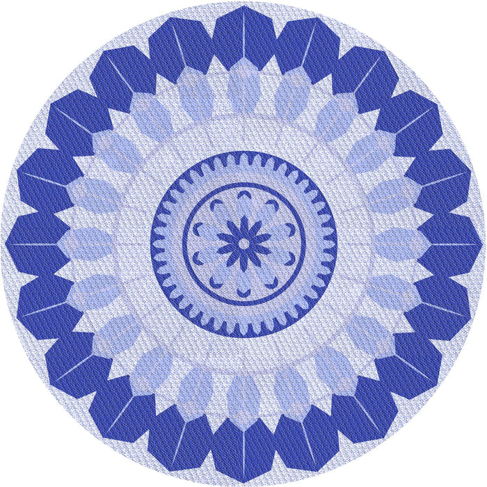 Square Patterned Blue Rug, pat1913blu