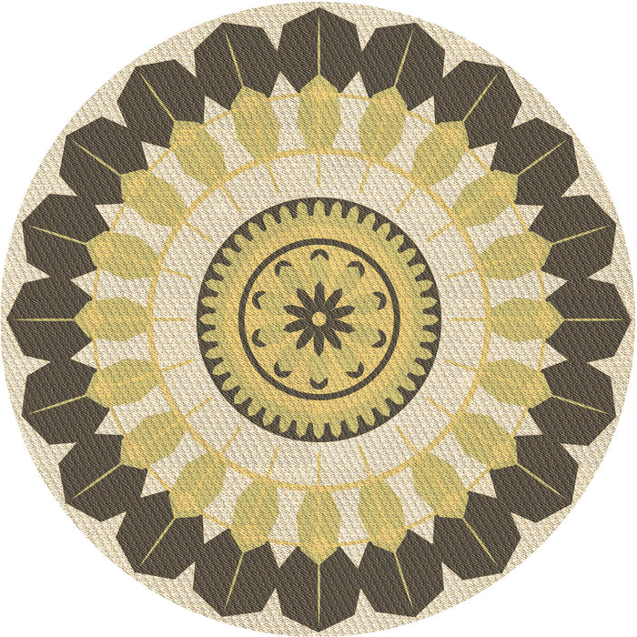 Square Patterned Brown Rug, pat1913brn