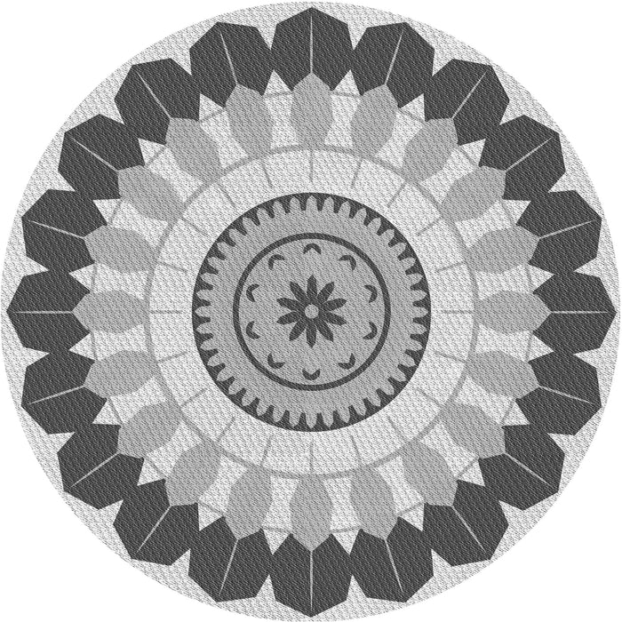Square Patterned Smokey Gray Rug, pat1913gry