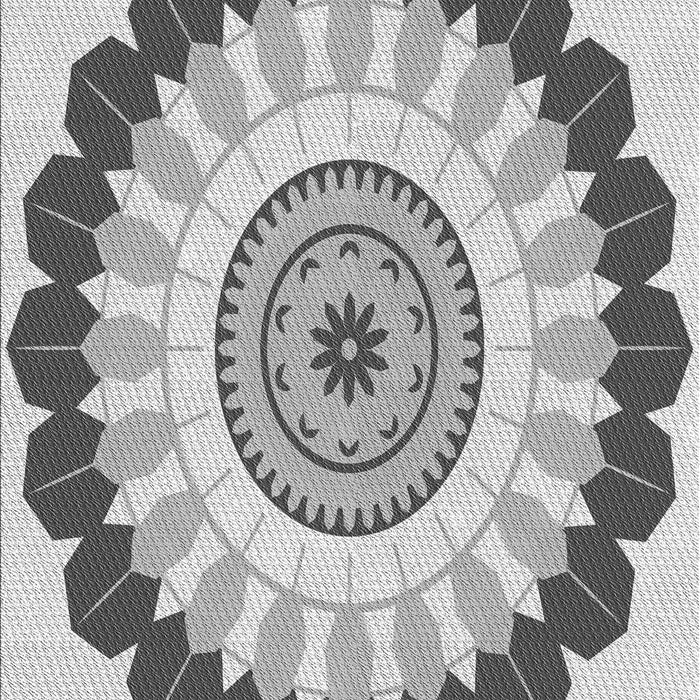 Patterned Smokey Gray Rug, pat1913gry