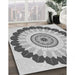 Patterned Smokey Gray Rug in Family Room, pat1913gry