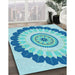 Machine Washable Transitional Blue Rug in a Family Room, wshpat1913lblu