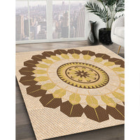 Patterned Brown Gold Rug, pat1913org