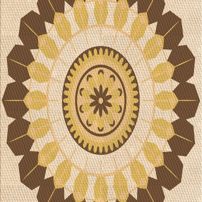 Patterned Brown Gold Rug, pat1913org