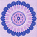 Round Patterned Blossom Pink Rug, pat1913pur