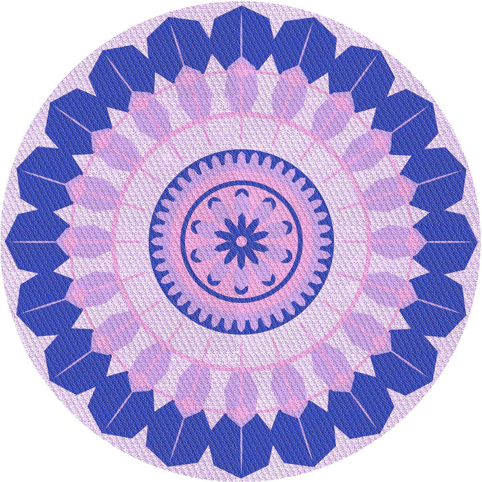 Square Machine Washable Transitional Blossom Pink Rug in a Living Room, wshpat1913pur