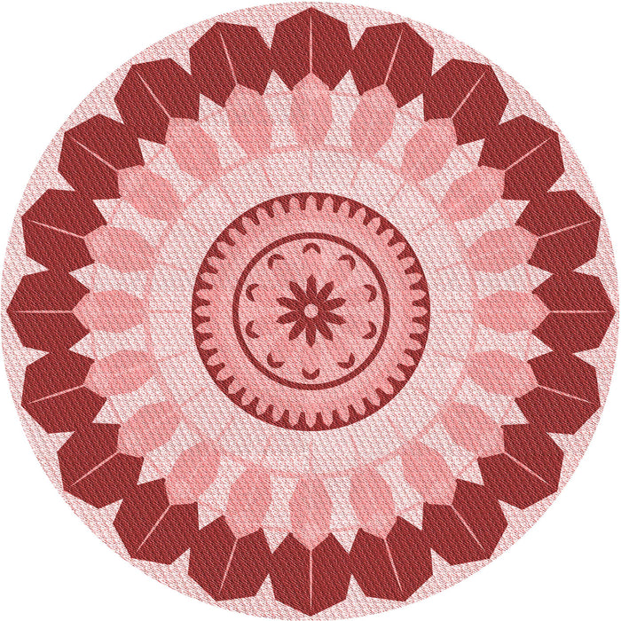 Square Patterned Red Rug, pat1913rd