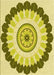 Machine Washable Transitional Dark Yellow Green Rug, wshpat1913yw