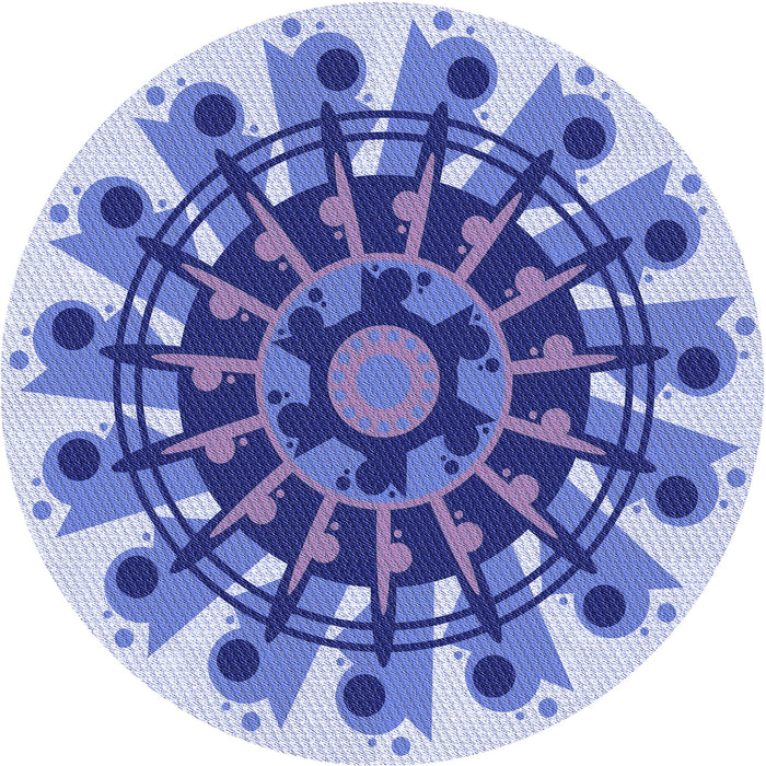 Square Patterned Royal Blue Rug, pat1914blu