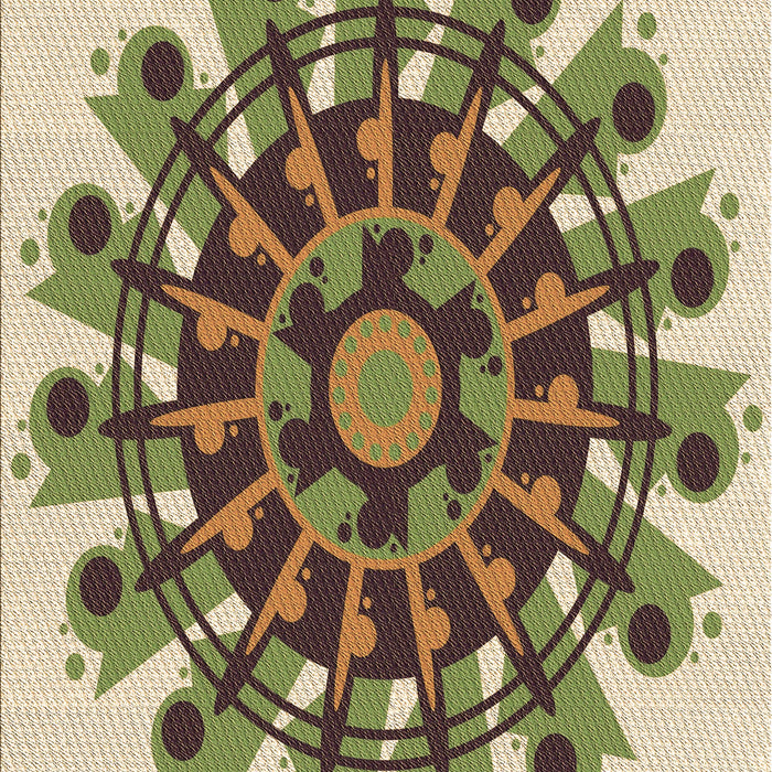 Patterned Red Brown Rug, pat1914brn