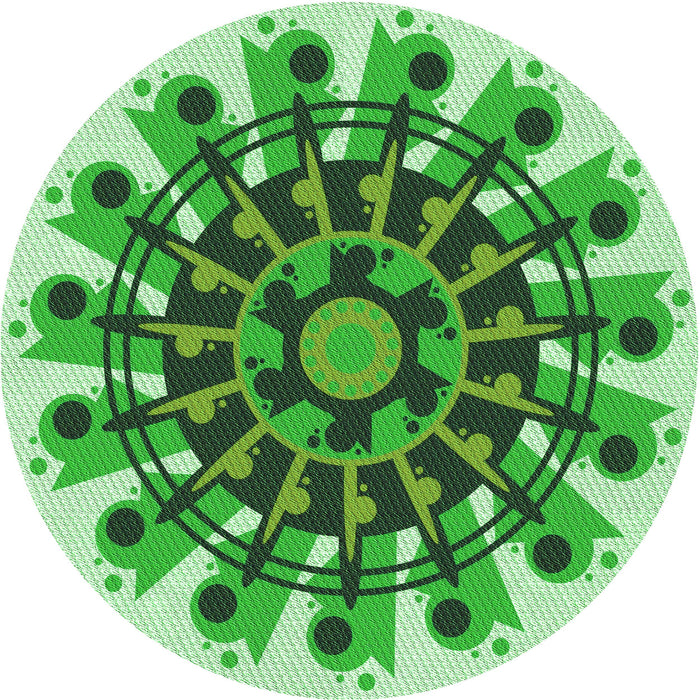 Square Machine Washable Transitional Forest Green Rug in a Living Room, wshpat1914grn