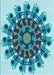 Patterned Glacial Blue Ice Blue Rug, pat1914lblu