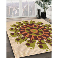 Patterned Mahogany Brown Rug, pat1914org