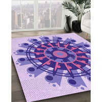 Patterned Mauve Purple Rug, pat1914pur